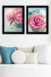 Wallity Conjunto de 2 Cuadros Decorativos Enmarcados Multicolor
